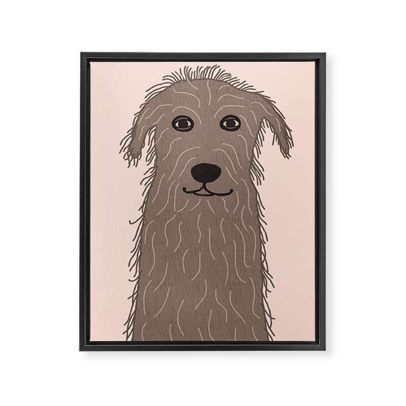 Wolfhound dog drawing Framed Canvas Print Gallery Image 8