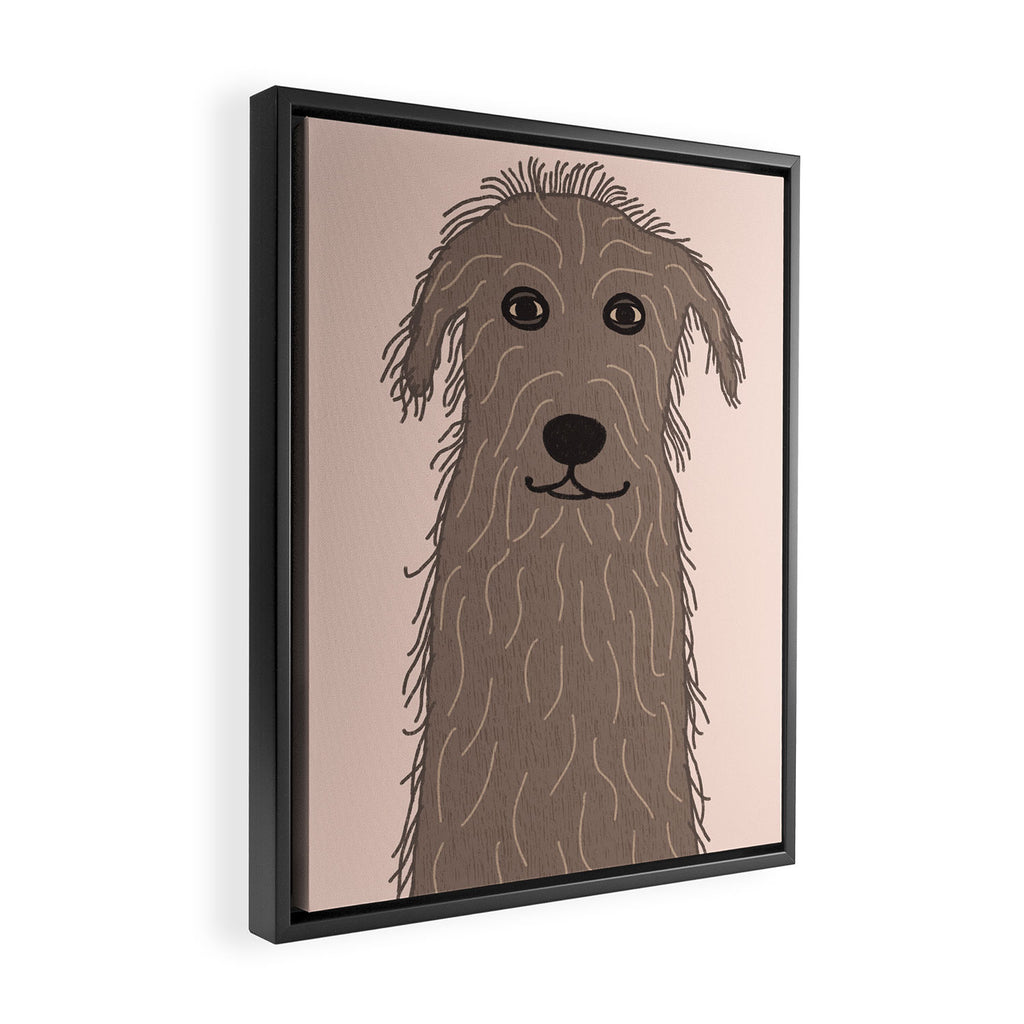 Wolfhound dog drawing Framed Canvas Print Gallery Image 2