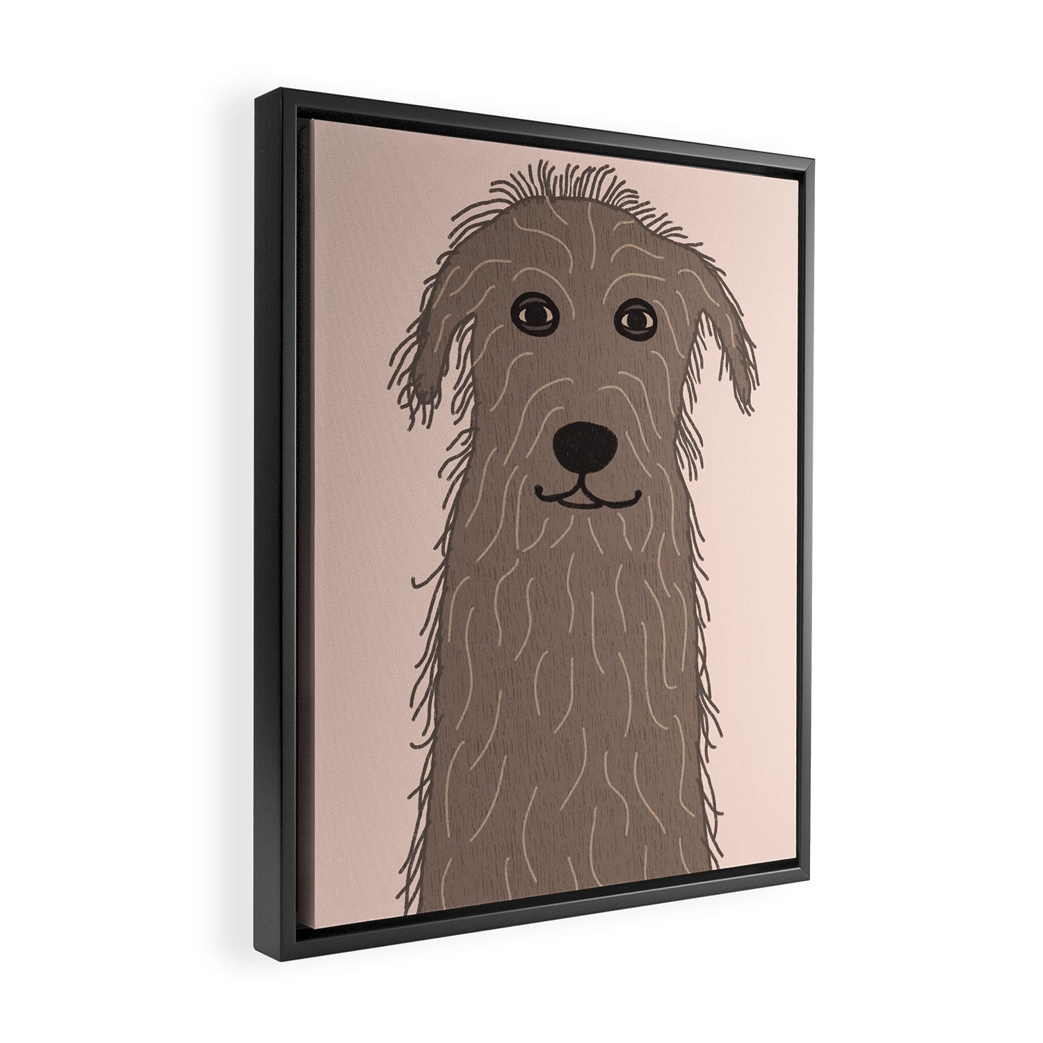 Wolfhound dog drawing Framed Canvas Print Gallery Image 2
