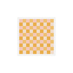 Yellow and peachy pink checks Art Print Gallery Image 1