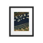 Antique White, Pink and Blue Floral Japanese Silk Print Framed Art Print Gallery Image 6