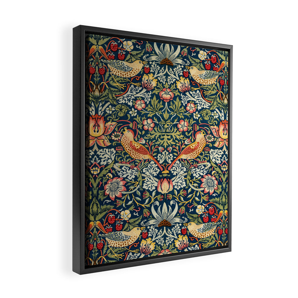 Vintage William Morris Strawberry Thief  Framed Canvas Print Gallery Image 2