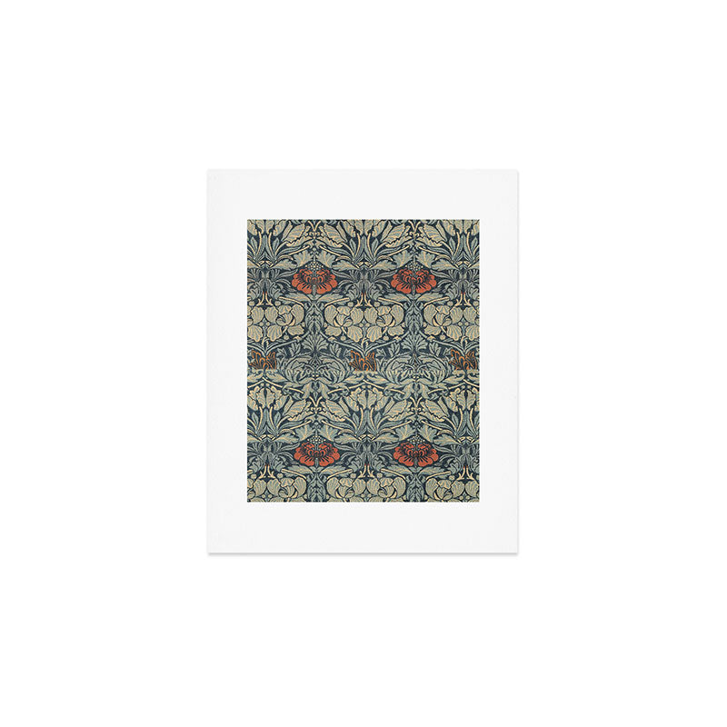 Vintage William Morris Tulip and Rose Art Print Gallery Image 1