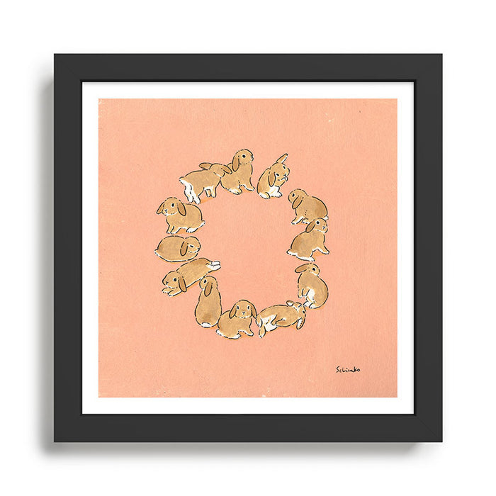 12 lop rabbits Framed Art Print Gallery Image 1