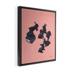 Black bunnies born from Manga ink Framed Canvas Print Gallery Image 2