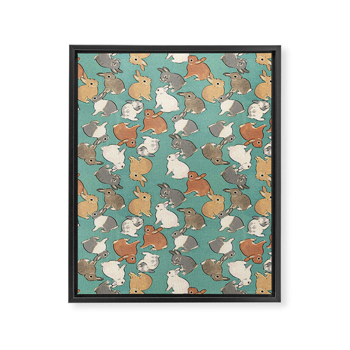 Bunnies Framed Canvas Print Gallery Image 1