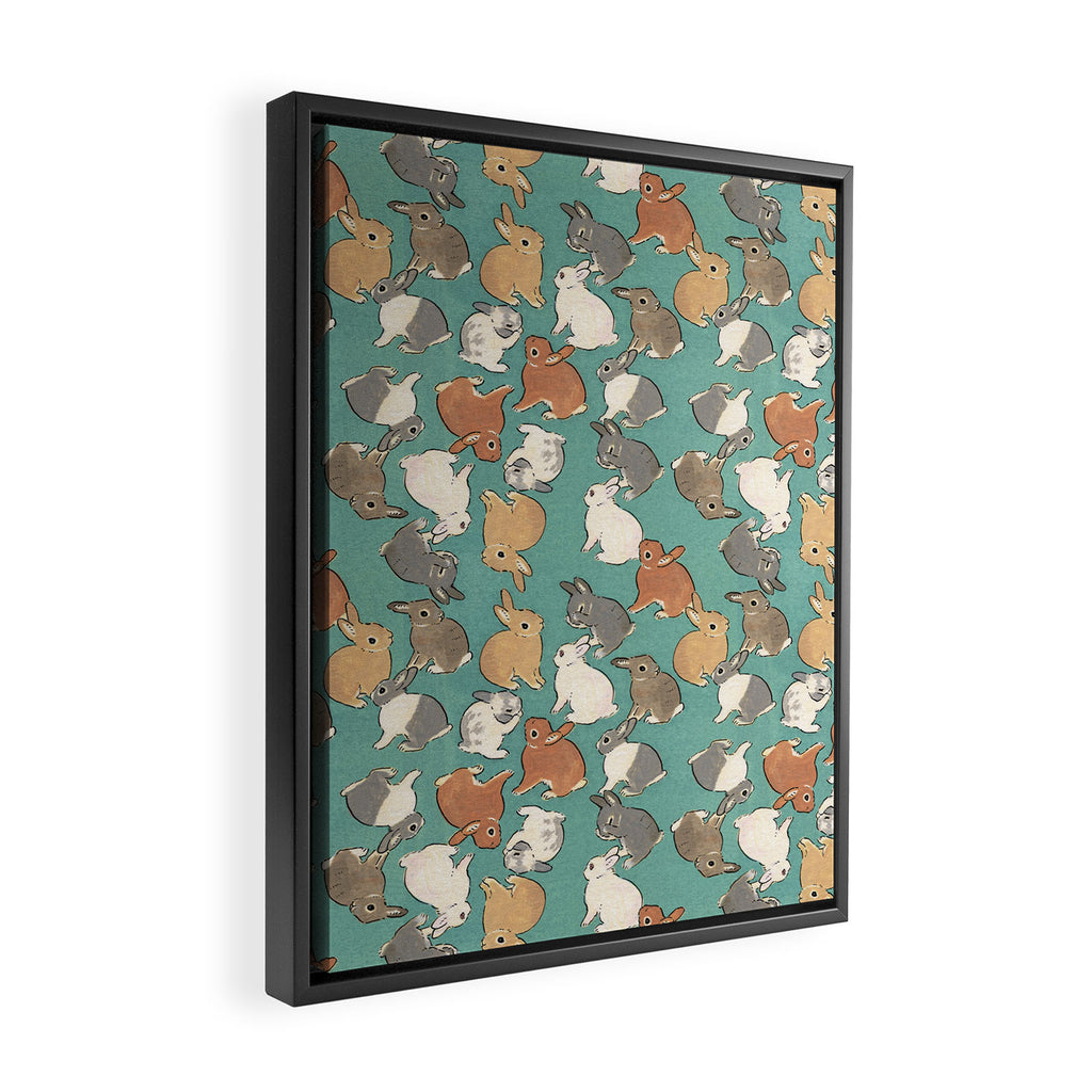 Bunnies Framed Canvas Print Gallery Image 2
