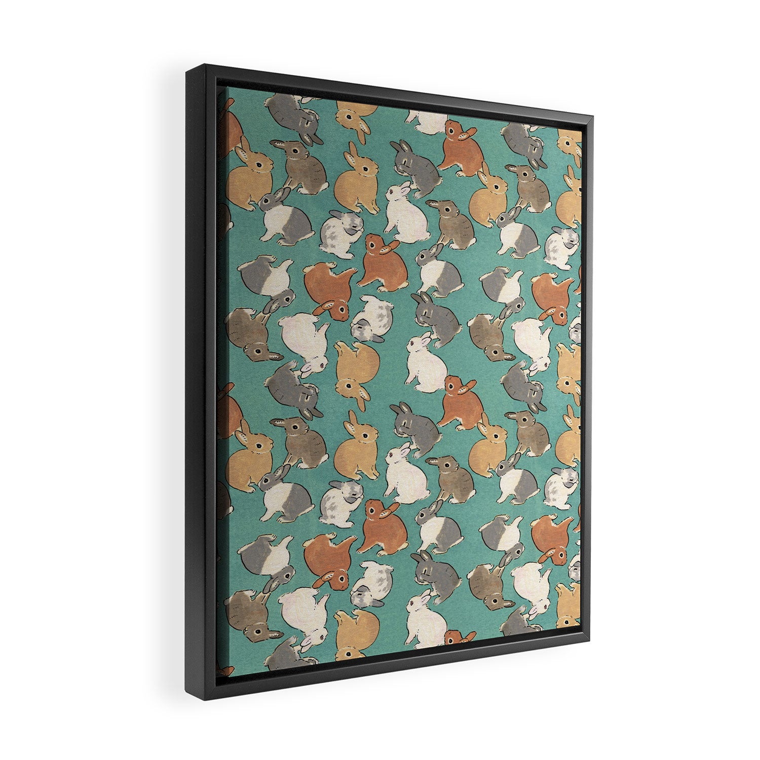 Bunnies Framed Canvas Print Gallery Image 2
