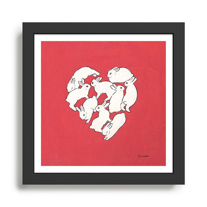 Bunny heart Framed Art Print Gallery Image 1