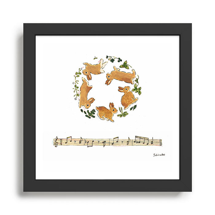 Bunny's footsteps Framed Art Print Gallery Image 1