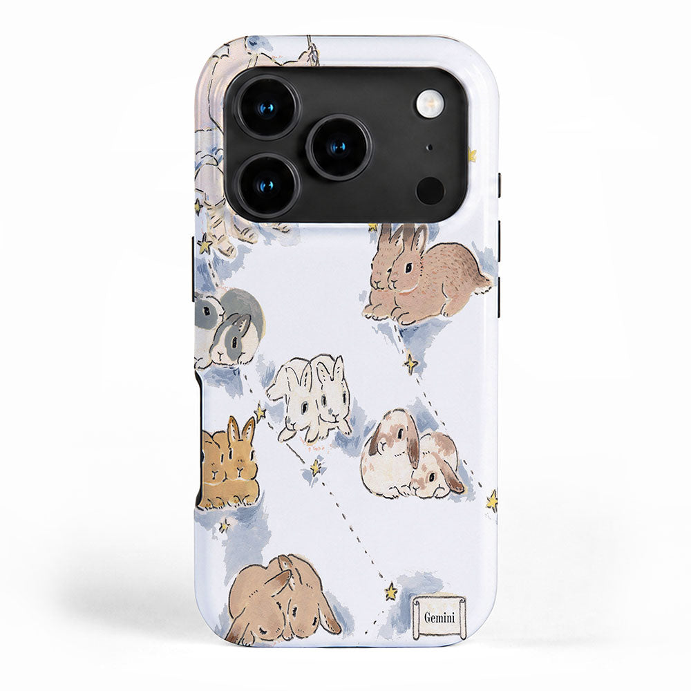 Gemini and the Rabbits iPhone Case Gallery Image 1
