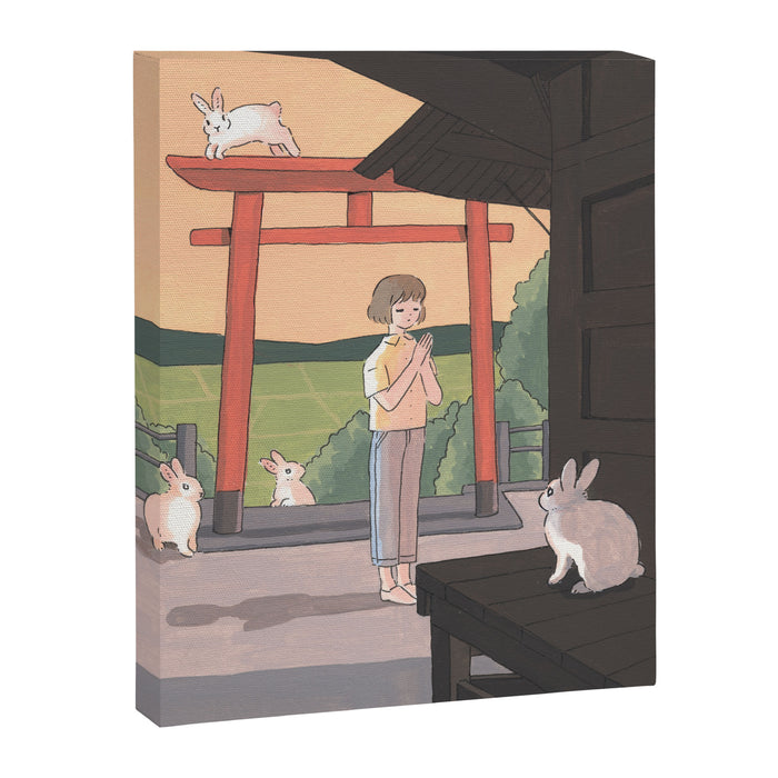 In a bunny shrine Canvas Print Gallery Image 1