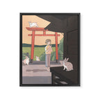 In a bunny shrine Framed Canvas Print Gallery Image 6