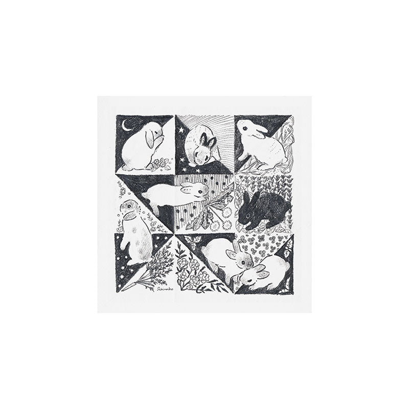 Rabbits and triangles Art Print Gallery Image 1