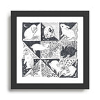 Rabbits and triangles Framed Art Print Gallery Image 1