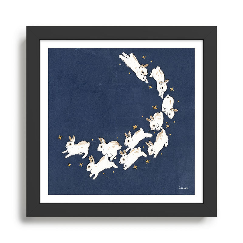 Rabbits run Framed Art Print Gallery Image 1
