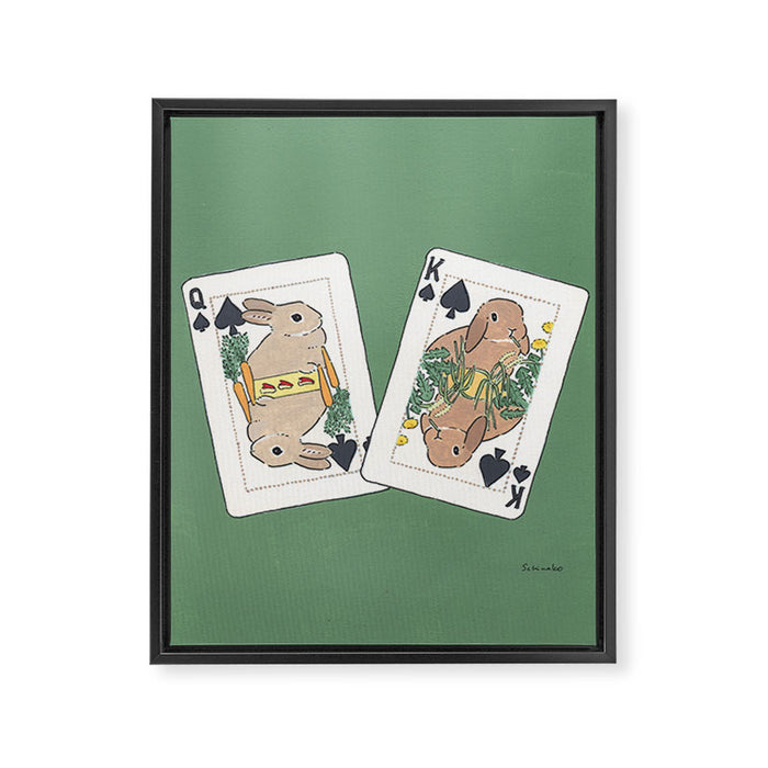 the King and Queen of spades Framed Canvas Print Gallery Image 1