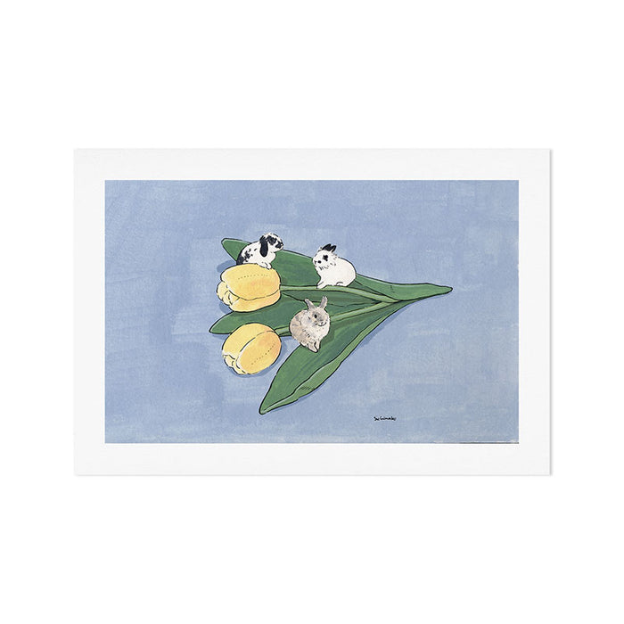 Tulip and bunnies Art Print Gallery Image 1