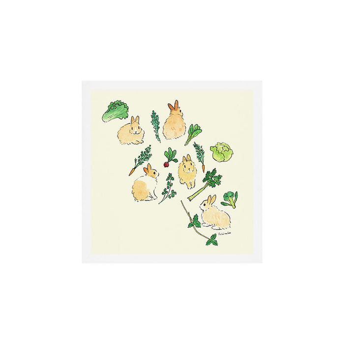 Veggies and bunnies Art Print Gallery Image 1