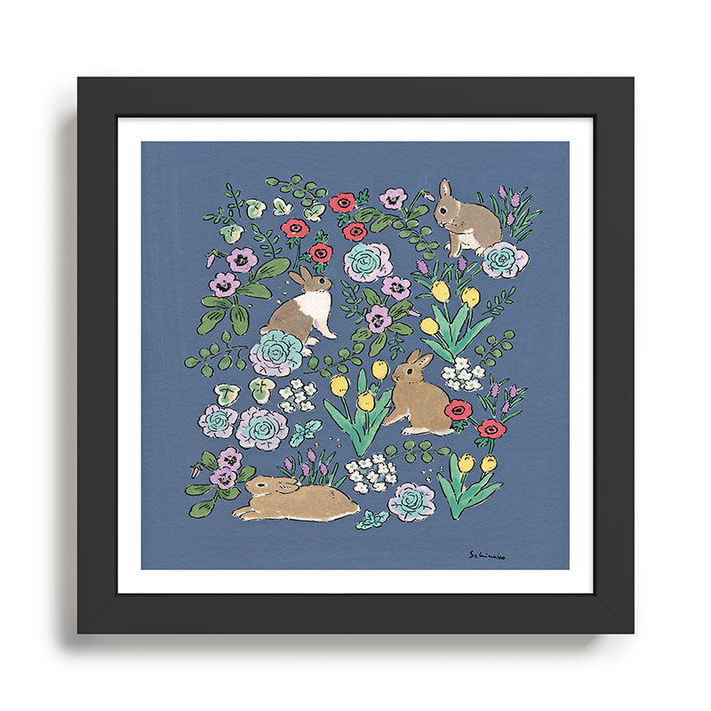with early spring flowers Framed Art Print Gallery Image 1