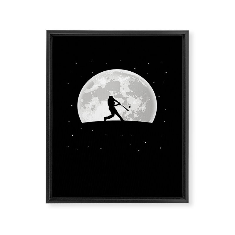 Baseball Moon Framed Canvas Print Gallery Image 8
