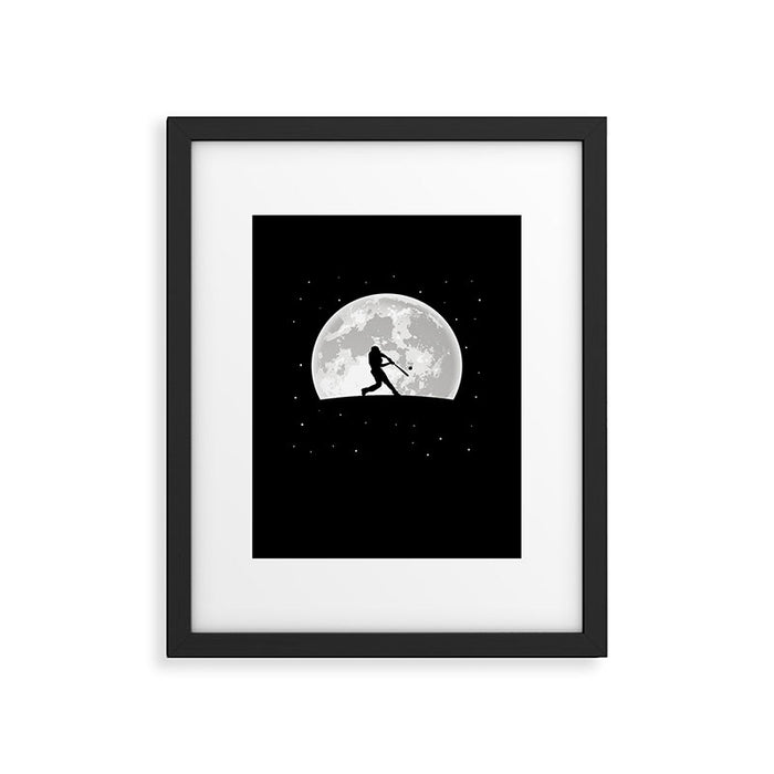 Baseball Moon Framed Art Print Gallery Image 1