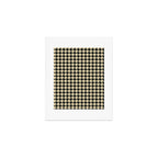 Black and Tan Classic houndstooth pattern Art Print Gallery Image 1
