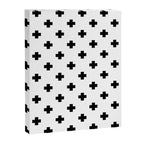 Black and White Swiss Cross Pattern Canvas Print Gallery Image 8