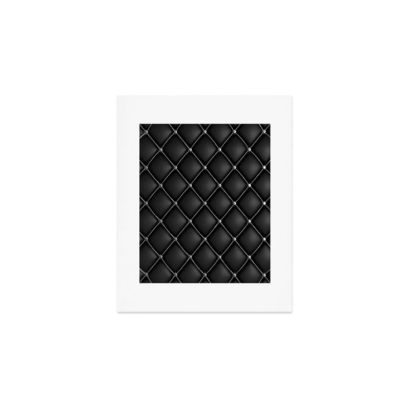 Black Quilted Leather Art Print Gallery Image 1