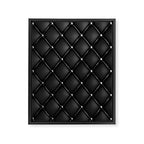 Black Quilted Leather Framed Canvas Print Gallery Image 8