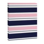 Blue Navy and Pink Stripes Canvas Print Gallery Image 8