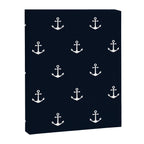 Dark Blue Anchor Pattern Canvas Print Gallery Image 8