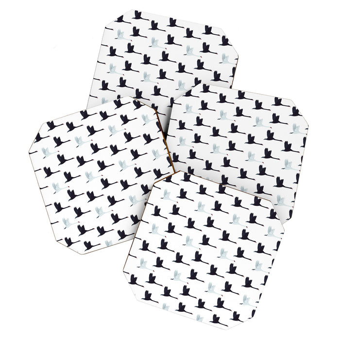 Flying Elegant Swan Pattern Coaster Gallery Image 1