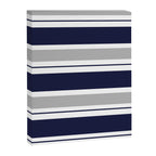 Navy Blue and Grey Stripe Canvas Print Gallery Image 8