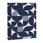 Navy Blue Mid Century Bauhaus Semi Circle Pattern Canvas Print Gallery Image 8