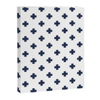 Navy Blue Swiss Cross Pattern Canvas Print Gallery Image 8