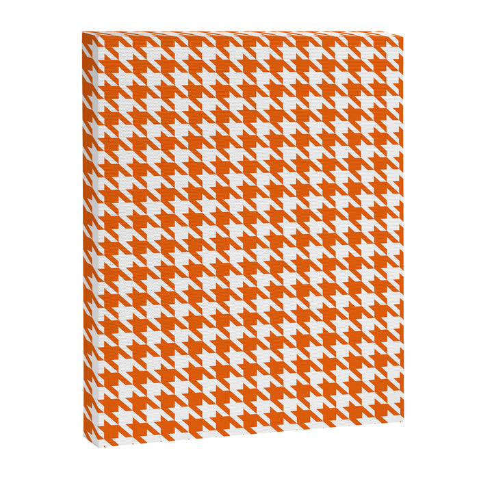Orange Classic houndstooth pattern Canvas Print Gallery Image 1
