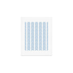 Pale Blue Scandinavian leaves pattern Art Print Gallery Image 1