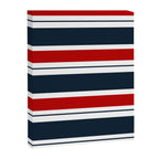 Red and Navy Blue Horizontal Stripes Canvas Print Gallery Image 8
