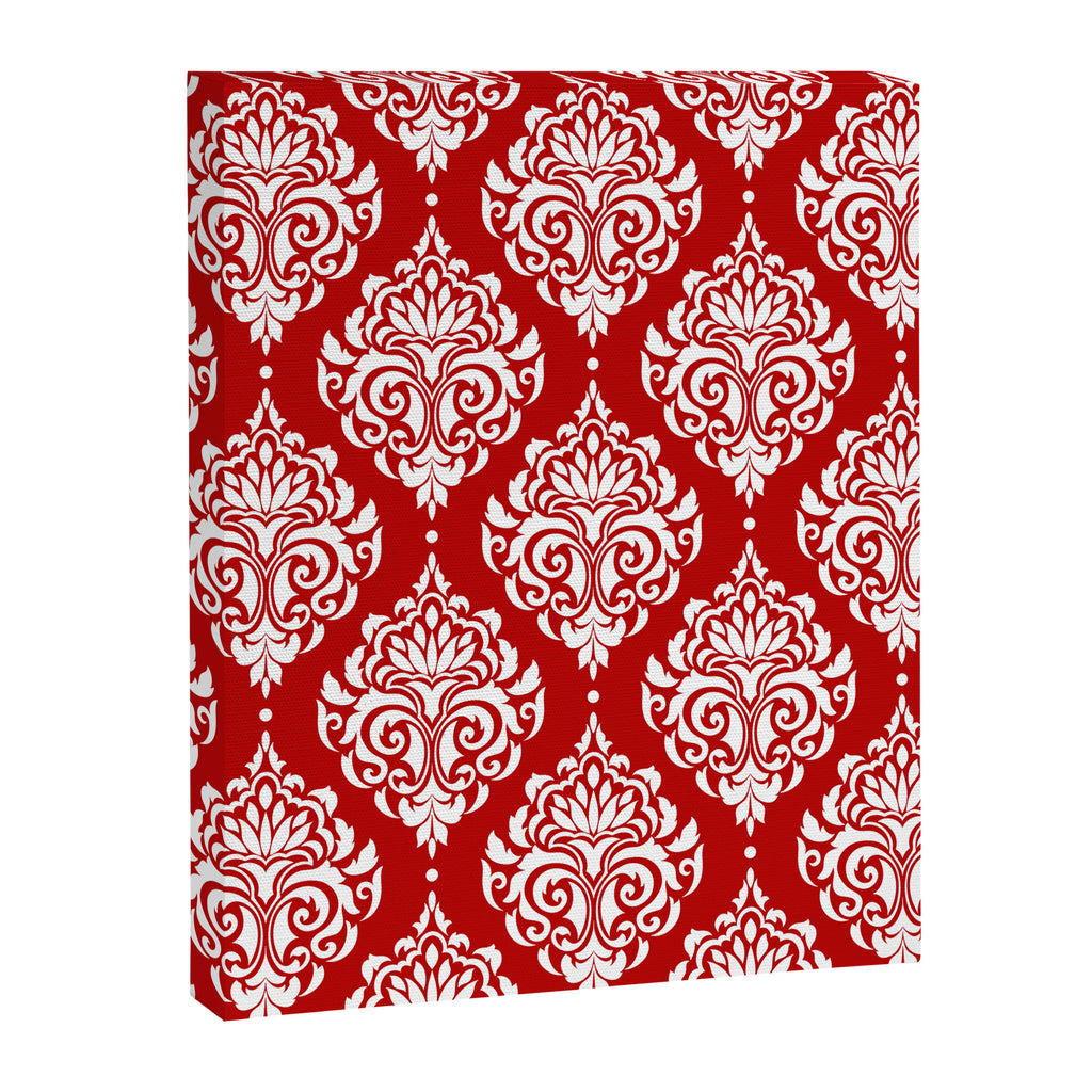 Red Damask Canvas Print Gallery Image 8