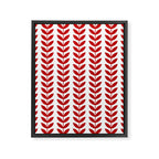 Red Scandinavian leaves pattern Framed Canvas Print Gallery Image 8