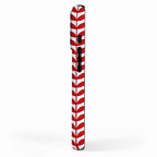 Red Scandinavian leaves pattern iPhone Case Gallery Image 2