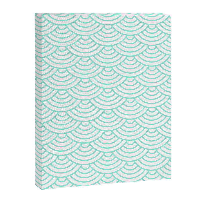 Seafoam Blue Japanese wave pattern Canvas Print Gallery Image 1