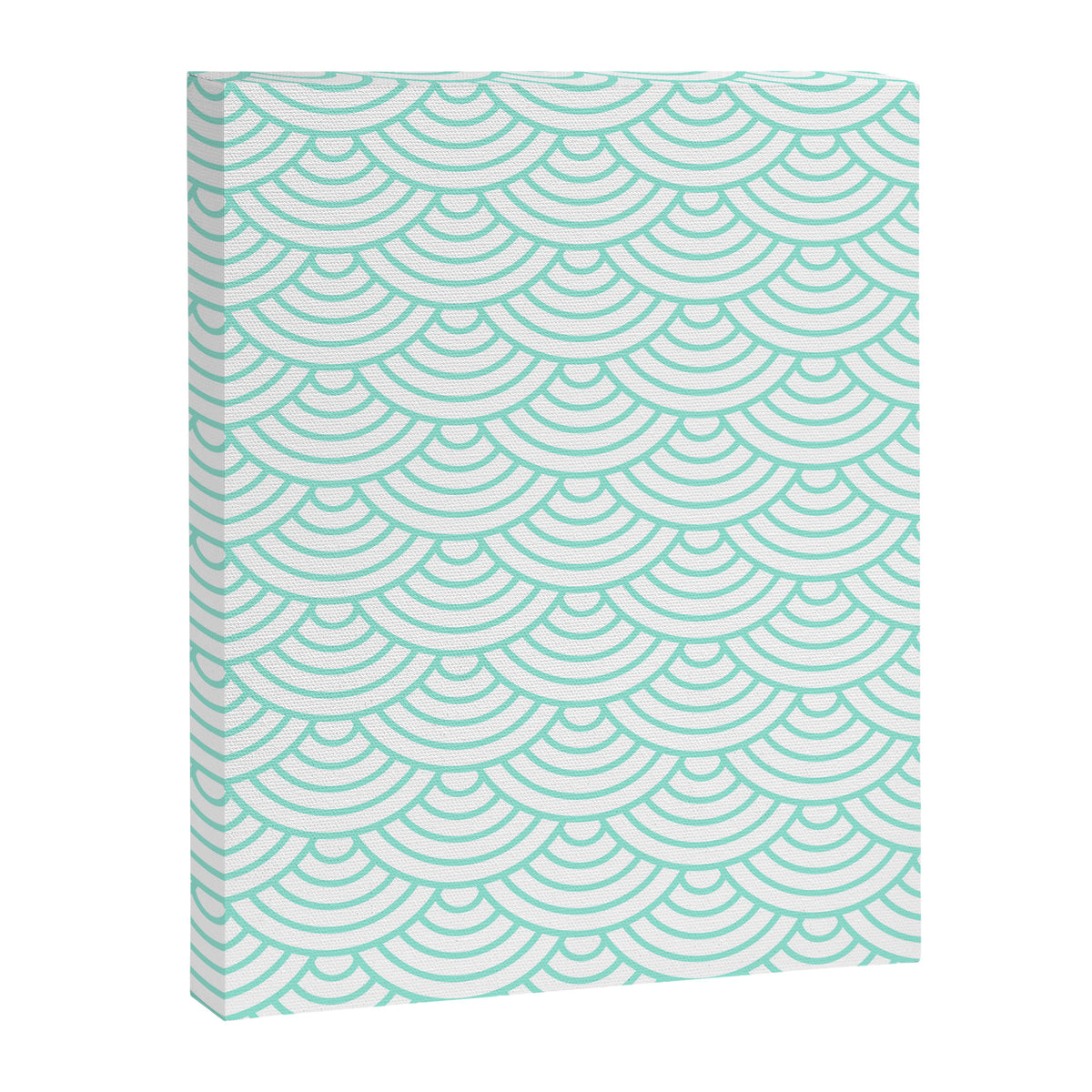 Seafoam Blue Japanese wave pattern Canvas Print Gallery Image 8