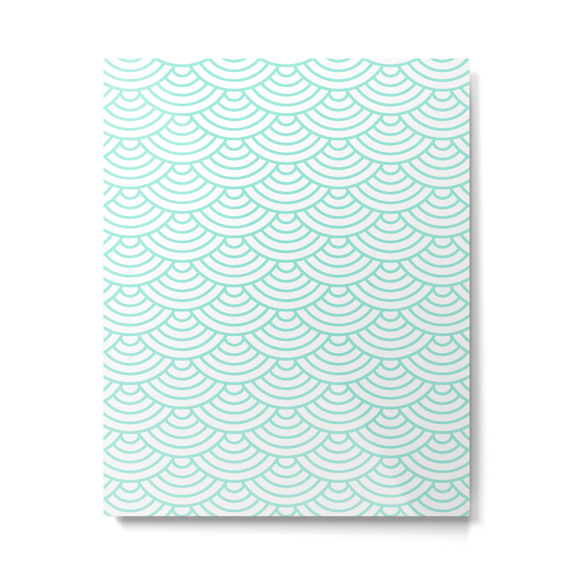 Seafoam Blue Japanese wave pattern Metal Print Gallery Image 6