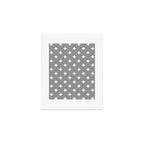 White Swiss Cross Pattern on Light Grey background Art Print Gallery Image 1