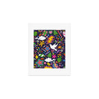 60s 70s psychedelic Modern Christmas Confetti Pattern Art Print Gallery Image 1