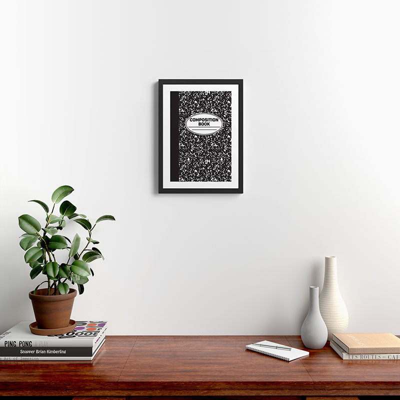 Composition Notebook College School Student Geek Nerd Framed Art Print Gallery Image 2