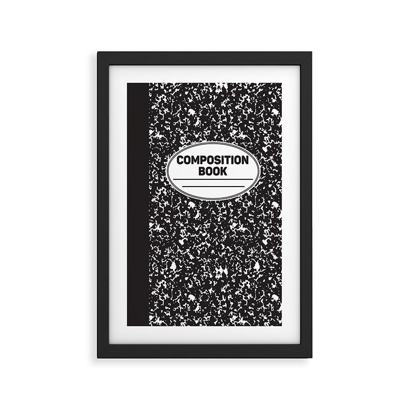 Composition Notebook College School Student Geek Nerd Framed Art Print Gallery Image 2