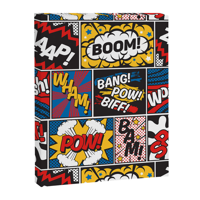 Modern Comic Book Superhero Pattern Color Colour Cartoon Lichtenstein Pop Art Canvas Print Gallery Image 1